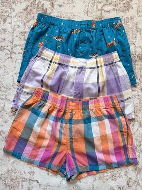 Joyspun Women’s woven pajama Boxer Shorts, 3” inseam